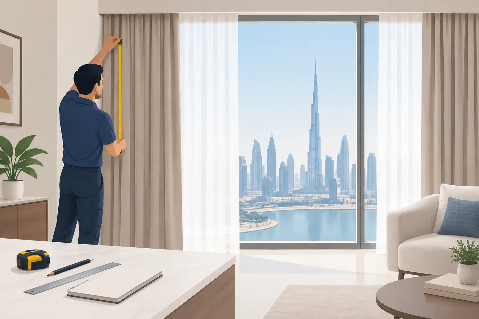You are currently viewing Free Curtain Measurement in Dubai Made Simple