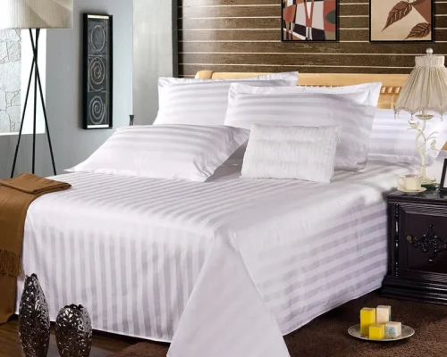 Bedding with Stripe Design